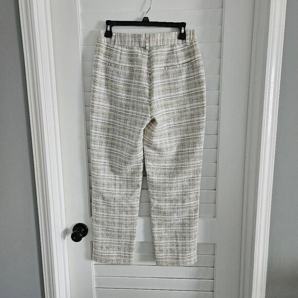 Something Navy Barbie Tweed Trousers in Beige Combo Size 8 - Picture 3 of 8
